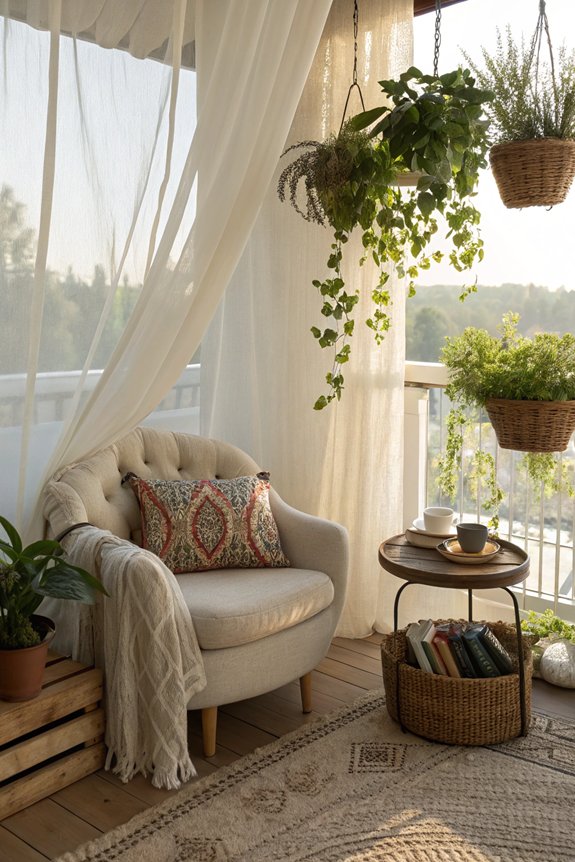 cozy reading nook setup