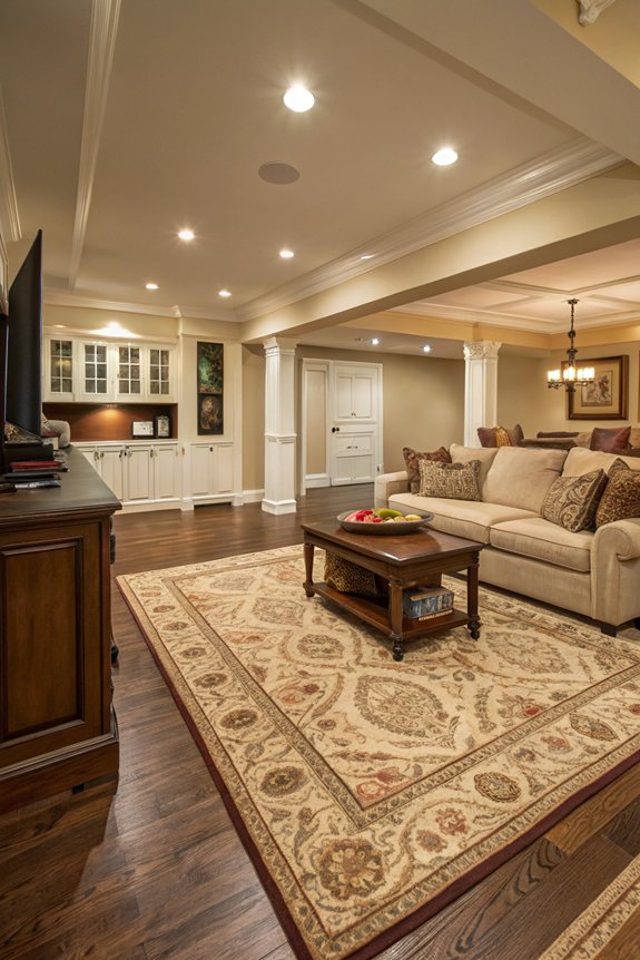 cozy rug enhances warmth