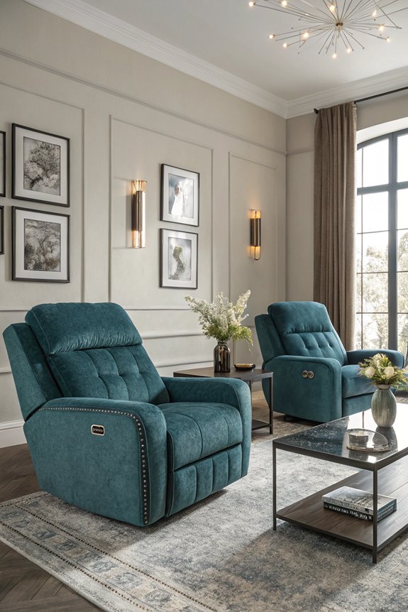 cozy stylish plush recliner