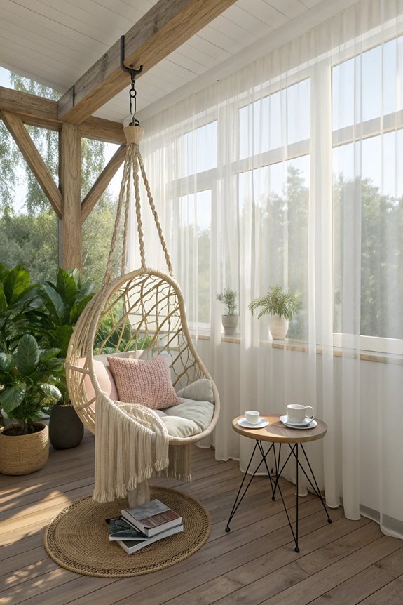cozy swing chair relaxation