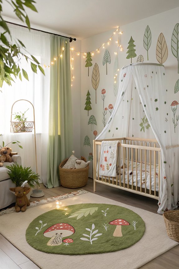 cozy woodland nursery bedding