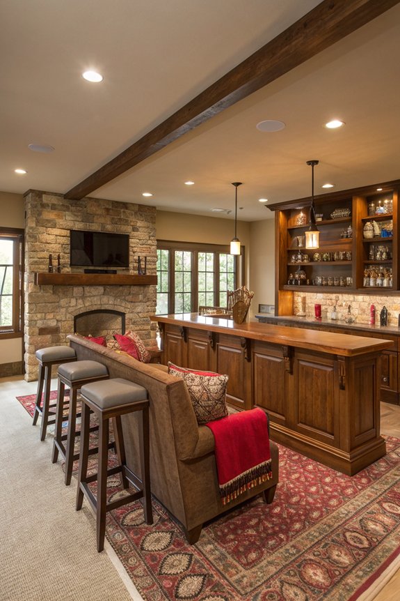 custom basement bar ideas