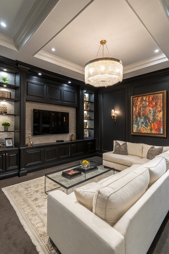 dark accents bright spaces