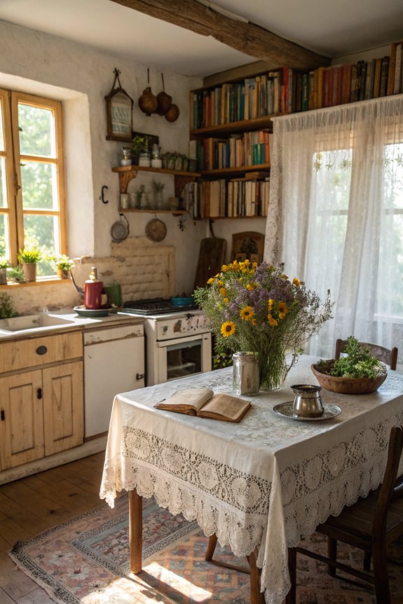 display vintage cookbooks elegantly