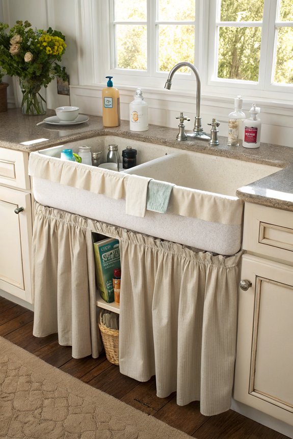 diy sink skirt instructions