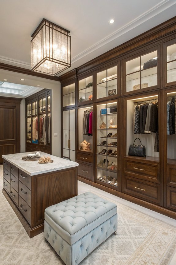 efficient u shaped closet design