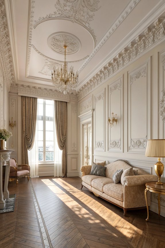 elegant architectural details enhance