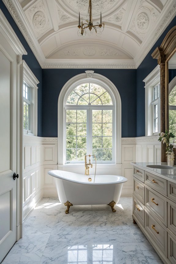 elegant bathroom wainscoting design