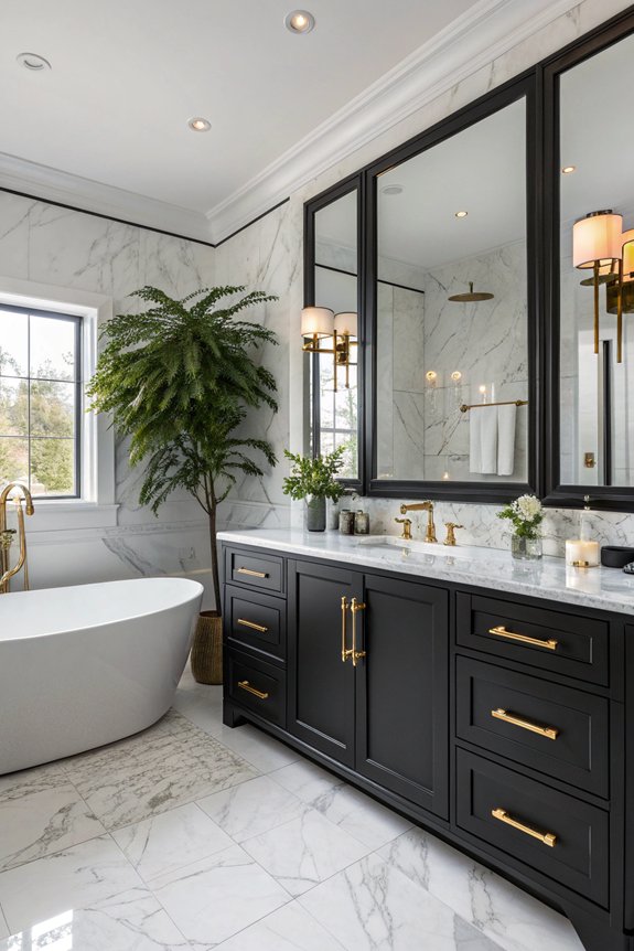 elegant black vanity tub