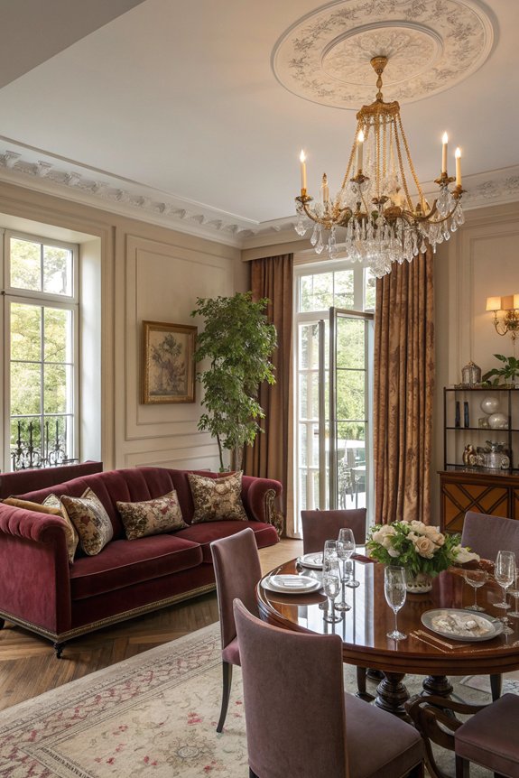 elegant dining in living rooms