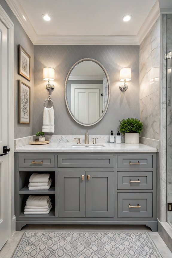 elegant gray vanity designs