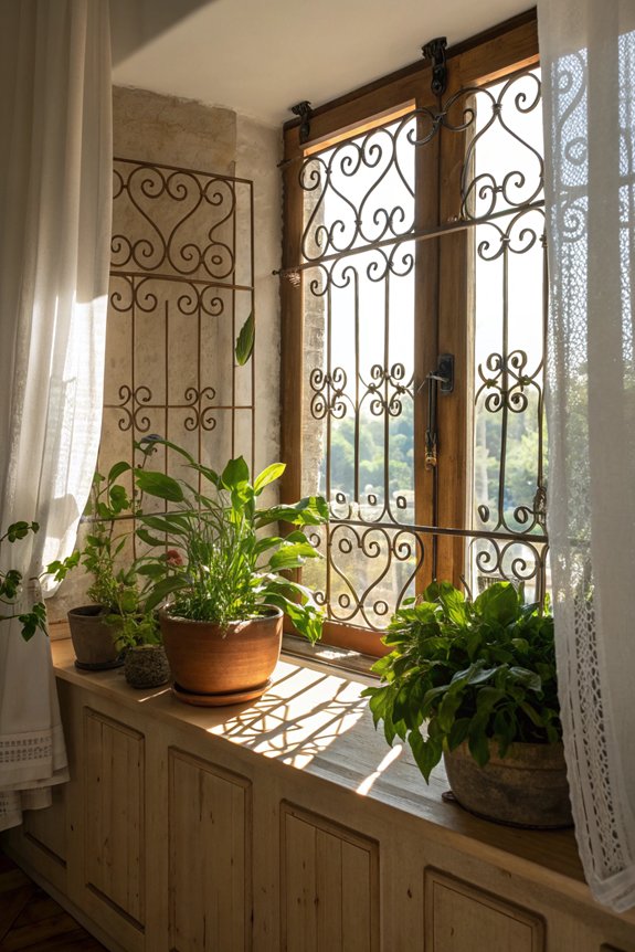 elegant kitchen window grilles
