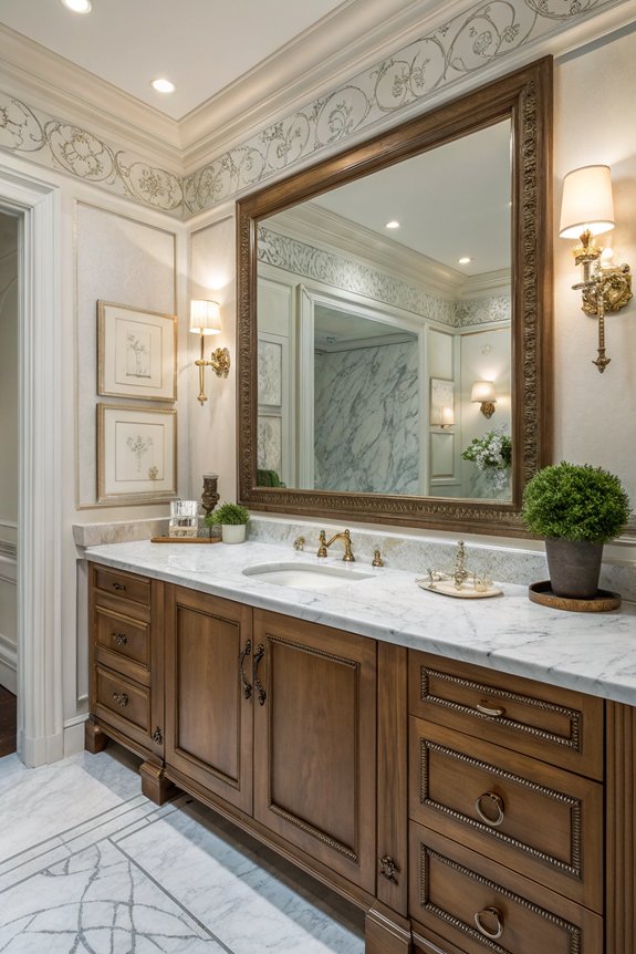 elegant marble bathroom countertops
