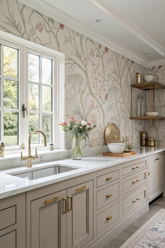 elegant metallic kitchen accents