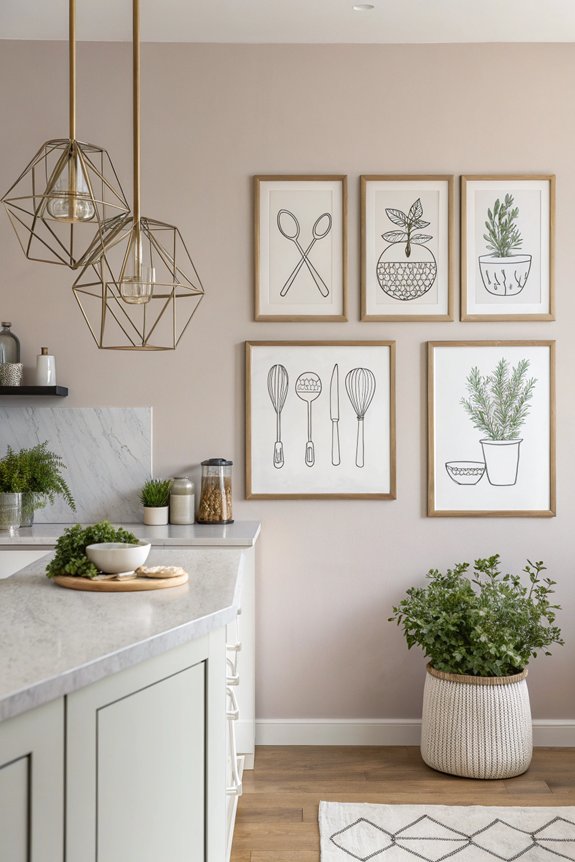 elegant minimalist kitchen art