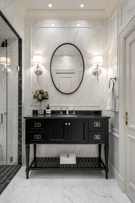 elegant monochrome bathroom design