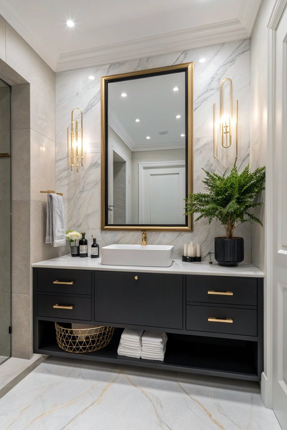 floating black vanity elegance