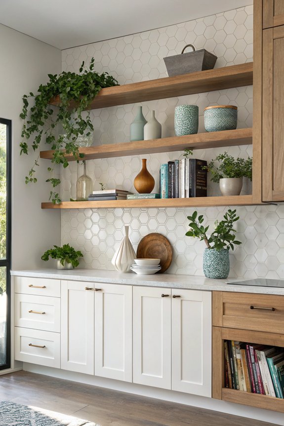 floating shelves for storage