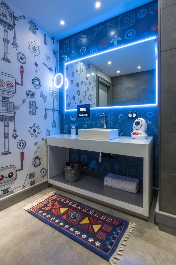 futuristic bathroom tech features