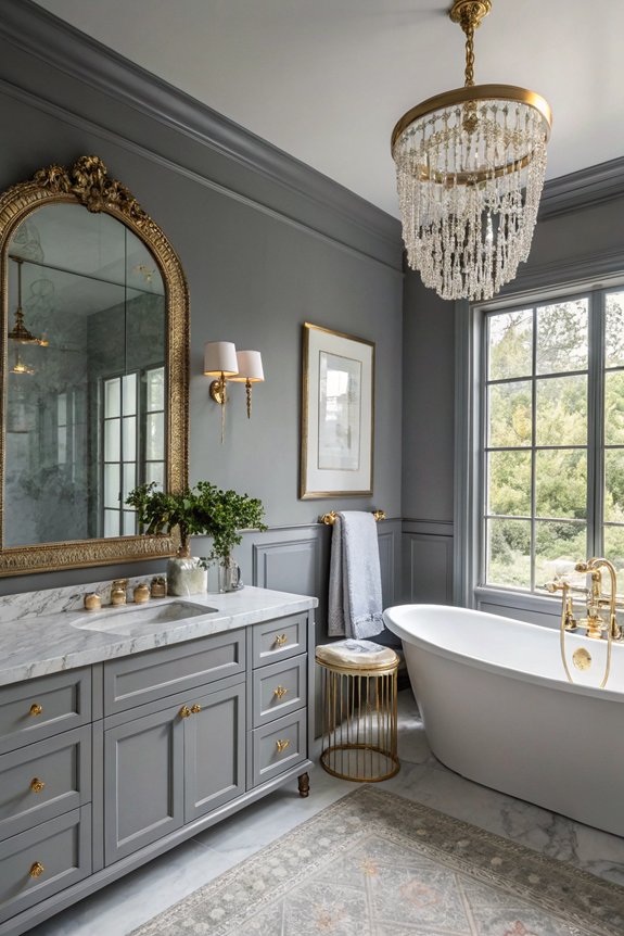 gray and gold elegance