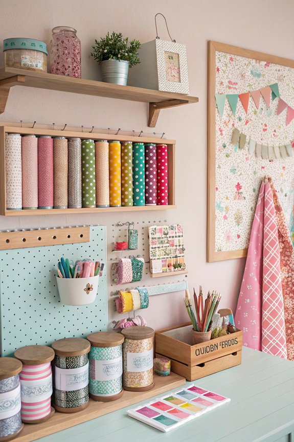 inspiring craft room display