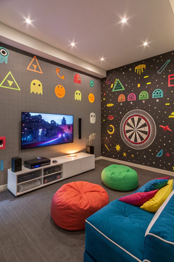 interactive game room decor