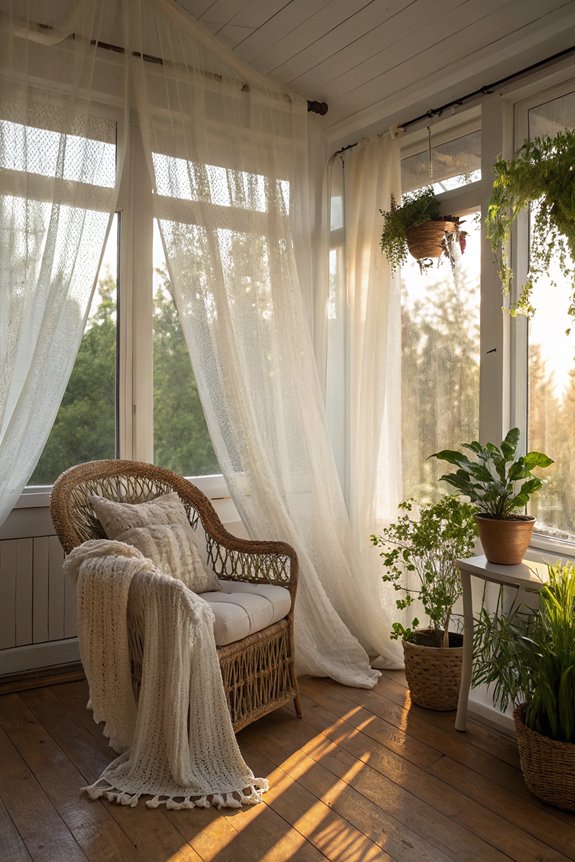 light airy soft curtains