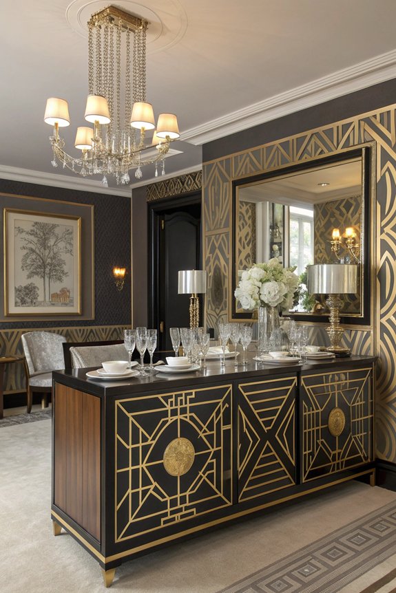 luxurious geometric dining elegance