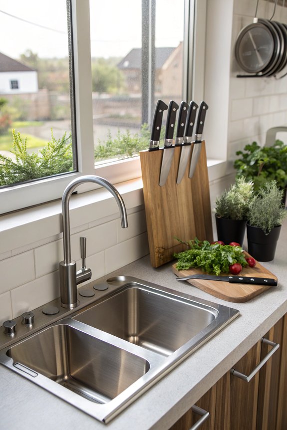 magnetic strip knife storage