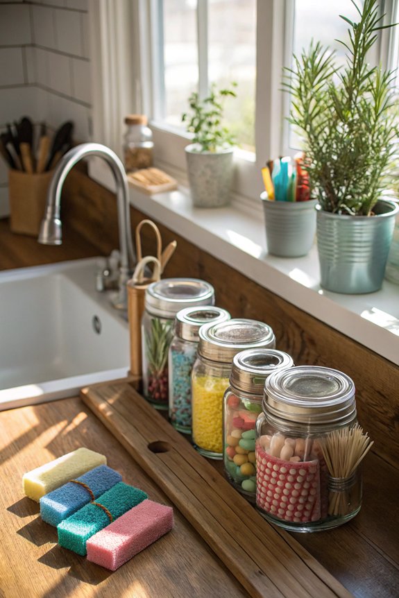 mason jars for organization