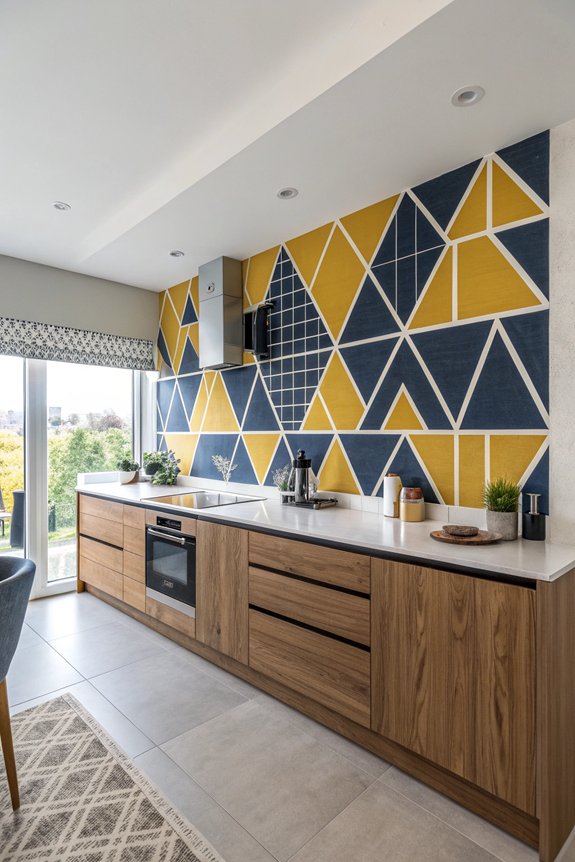modern geometric kitchen decor