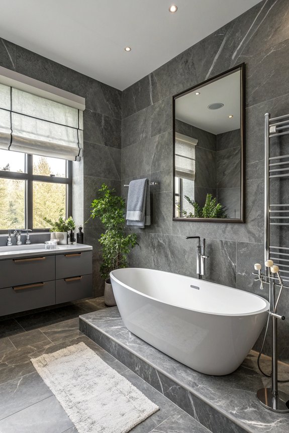 modern gray bathroom fixtures