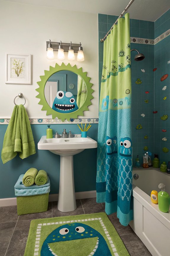 monster themed bathroom adventure