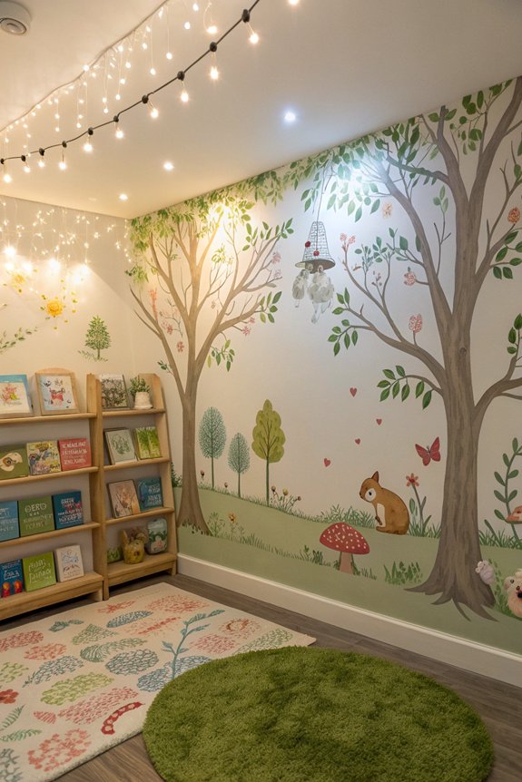 nature themed nursery murals