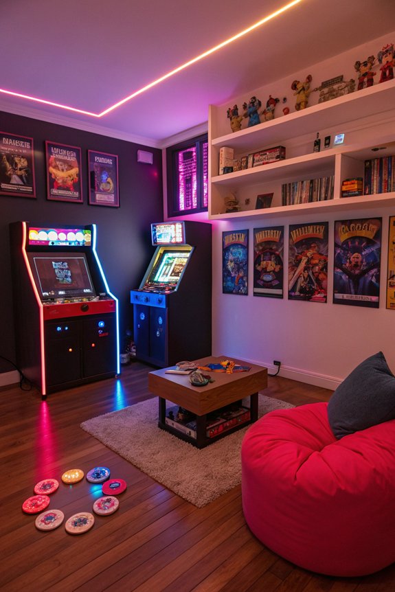 nostalgic arcade machine corner