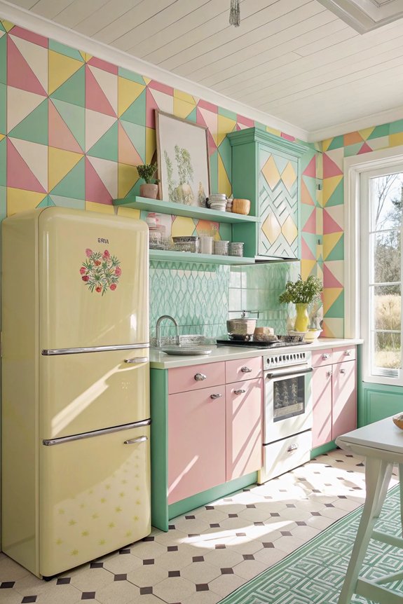 nostalgic retro kitchen prints