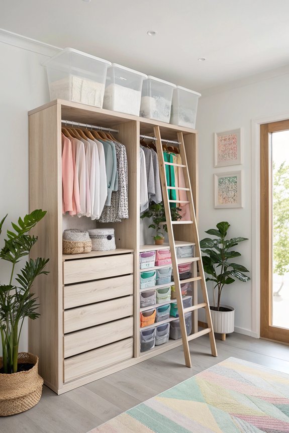 optimize closet vertical space