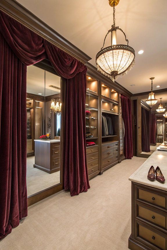 opulent velvet drapes lighting