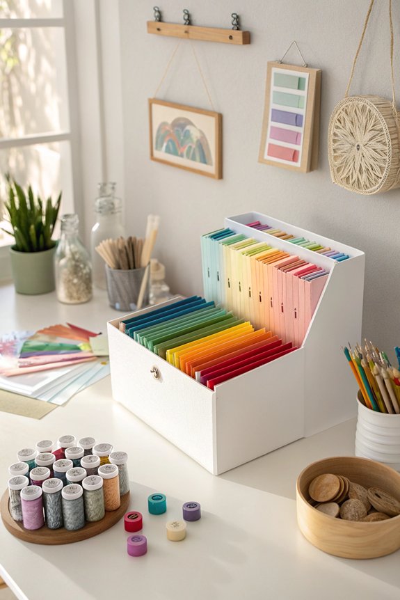 organize paper supplies efficiently