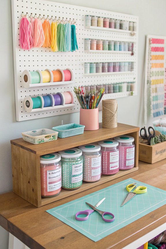 organized craft supply station