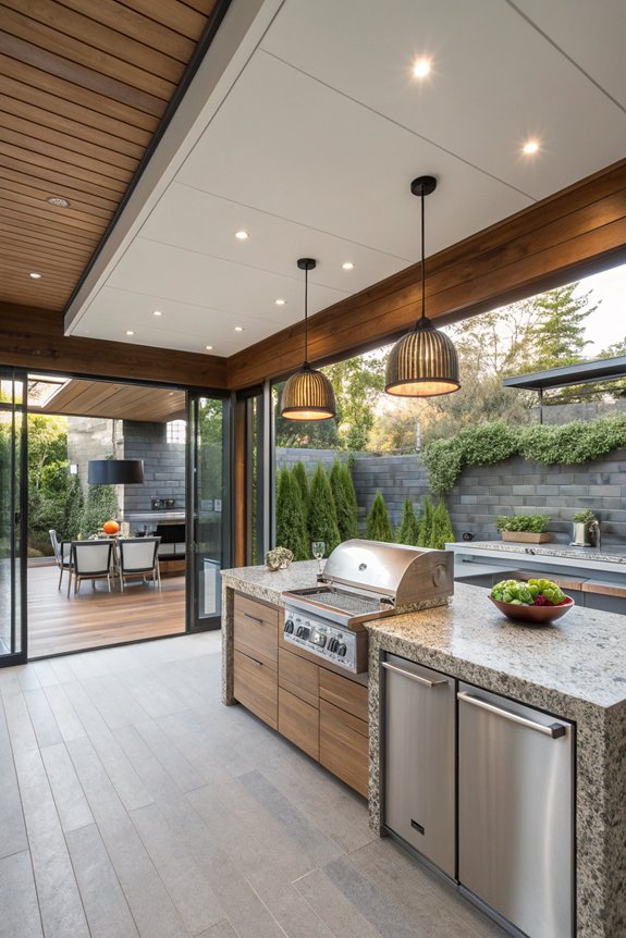 outdoor kitchen for gatherings