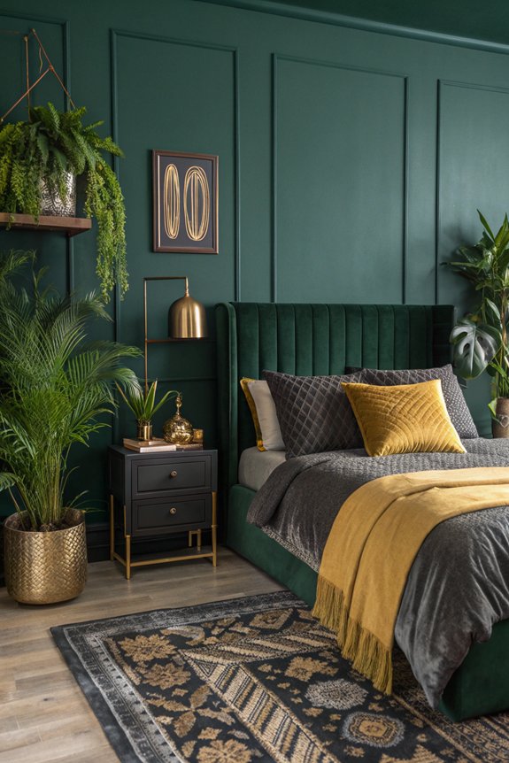 personalized dark green accents