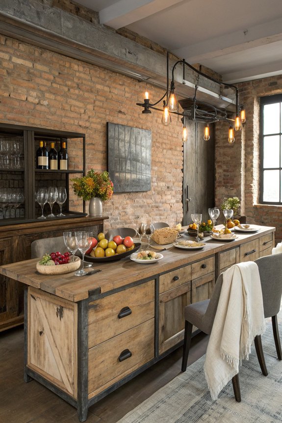 rustic modern buffet options