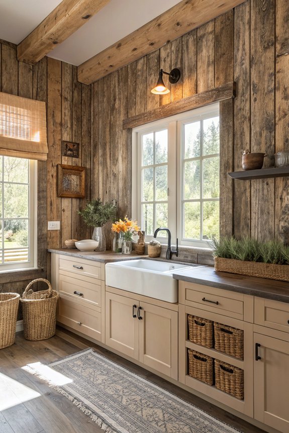 rustic warmth for kitchens