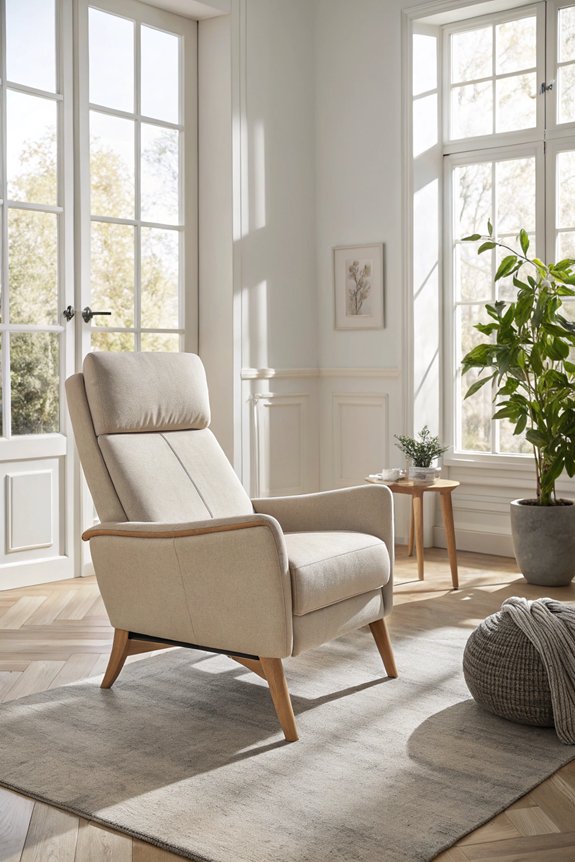 scandinavian minimalist recliner design