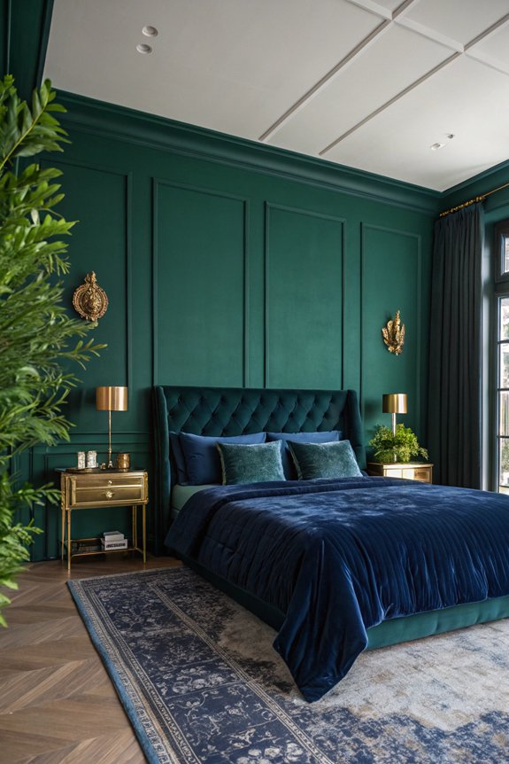 serene dark green blue blend