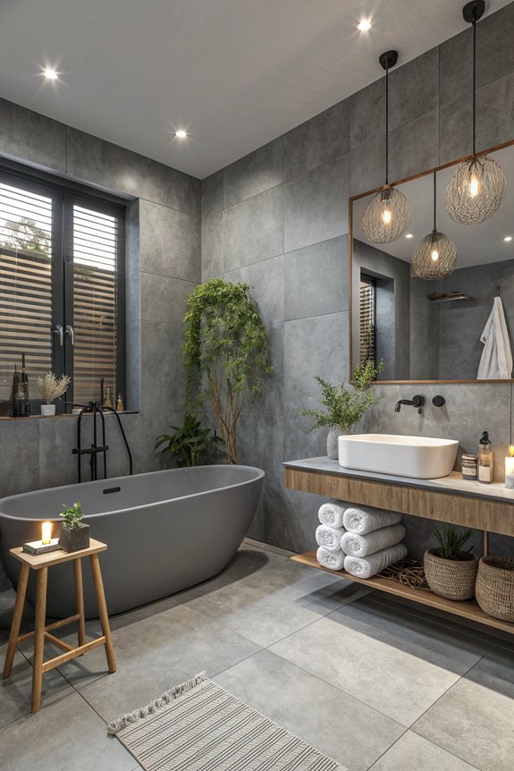 serene gray bathtub retreat