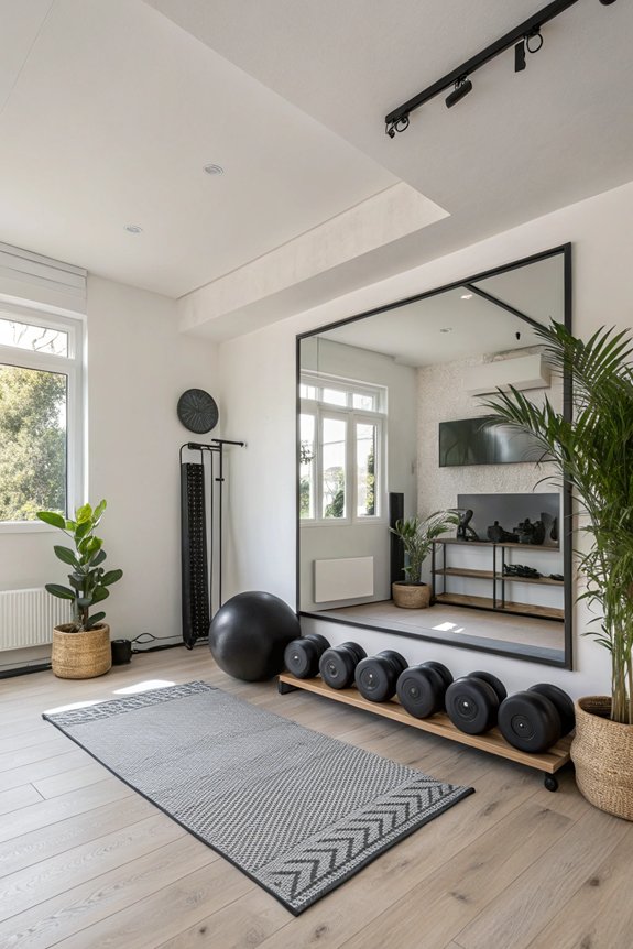 serene minimalist home gym