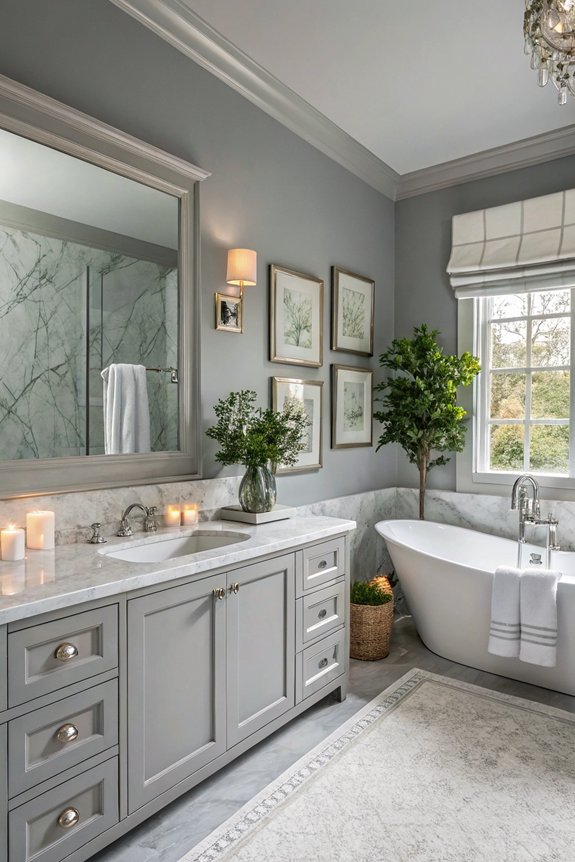 serene soft gray bathroom