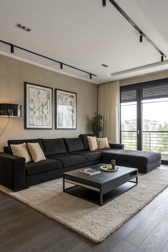 sleek black furniture elegance